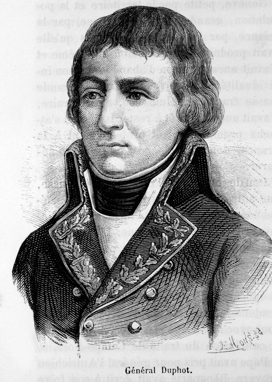 Porträt des französischen Generals Leonard Mathurin Duphot. (1769-1797). von Unknown artist