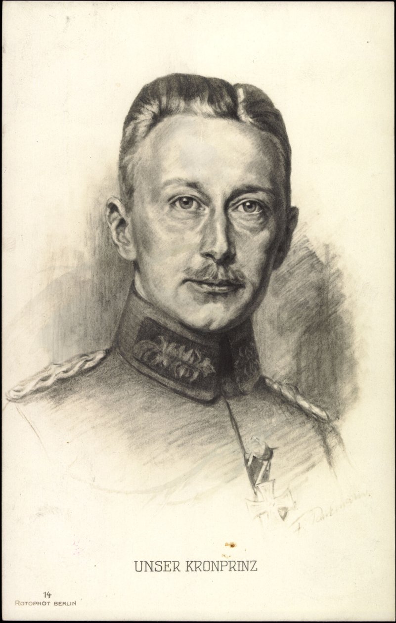 Porträt des Kronprinzen Friedrich Wilhelm von Preußen (Zeichnung) von Unknown Artist