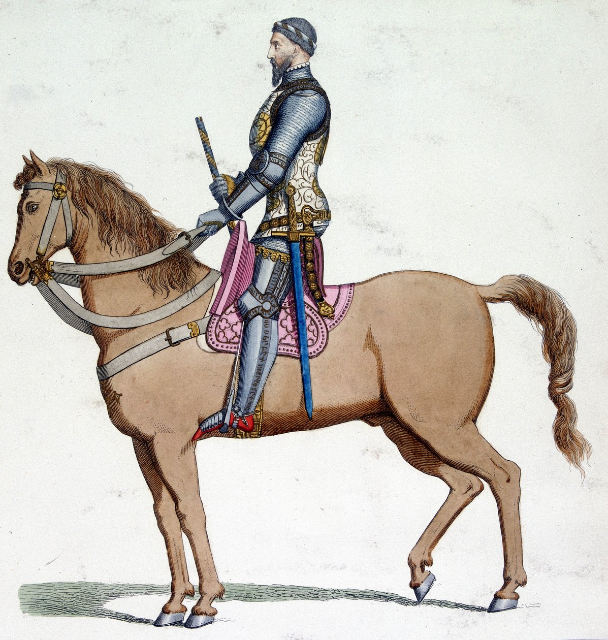 Porträt auf dem Pferd von Bernabo Visconti (1319-1385), Herr von Mailand. von Unknown artist
