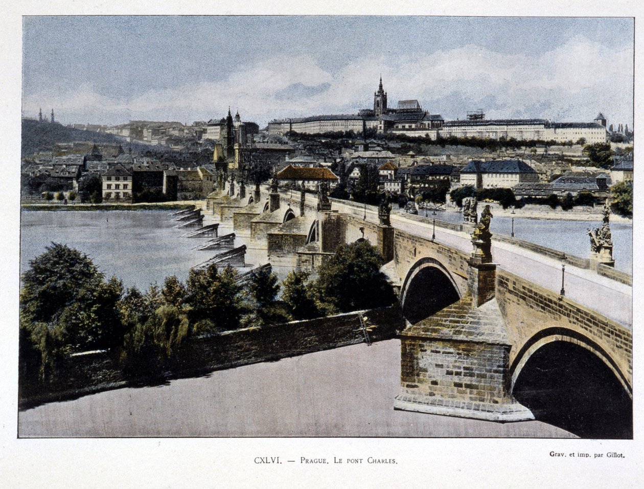 Prag, Karlsbrücke, Ende des 19. Jahrhunderts von Unknown artist