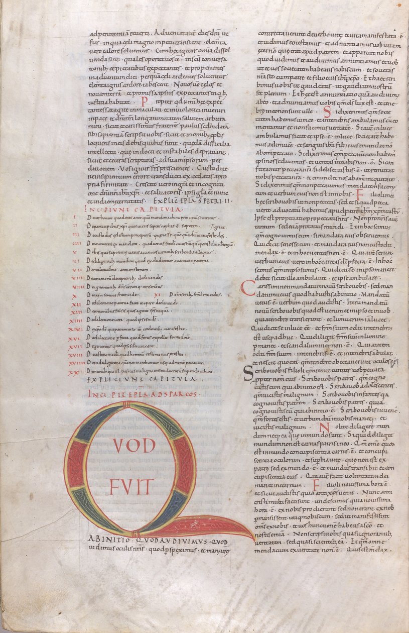 Quod fuit ab initio, Illuminierte Initiale von Unknown artist