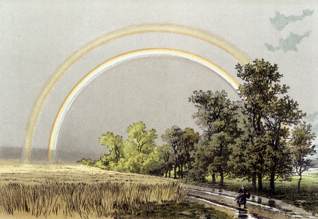 Regenbogen - in „Die Atmosphäre: Beschreibung der großen Naturphänomene“ von Camille Flammarion von Unknown artist