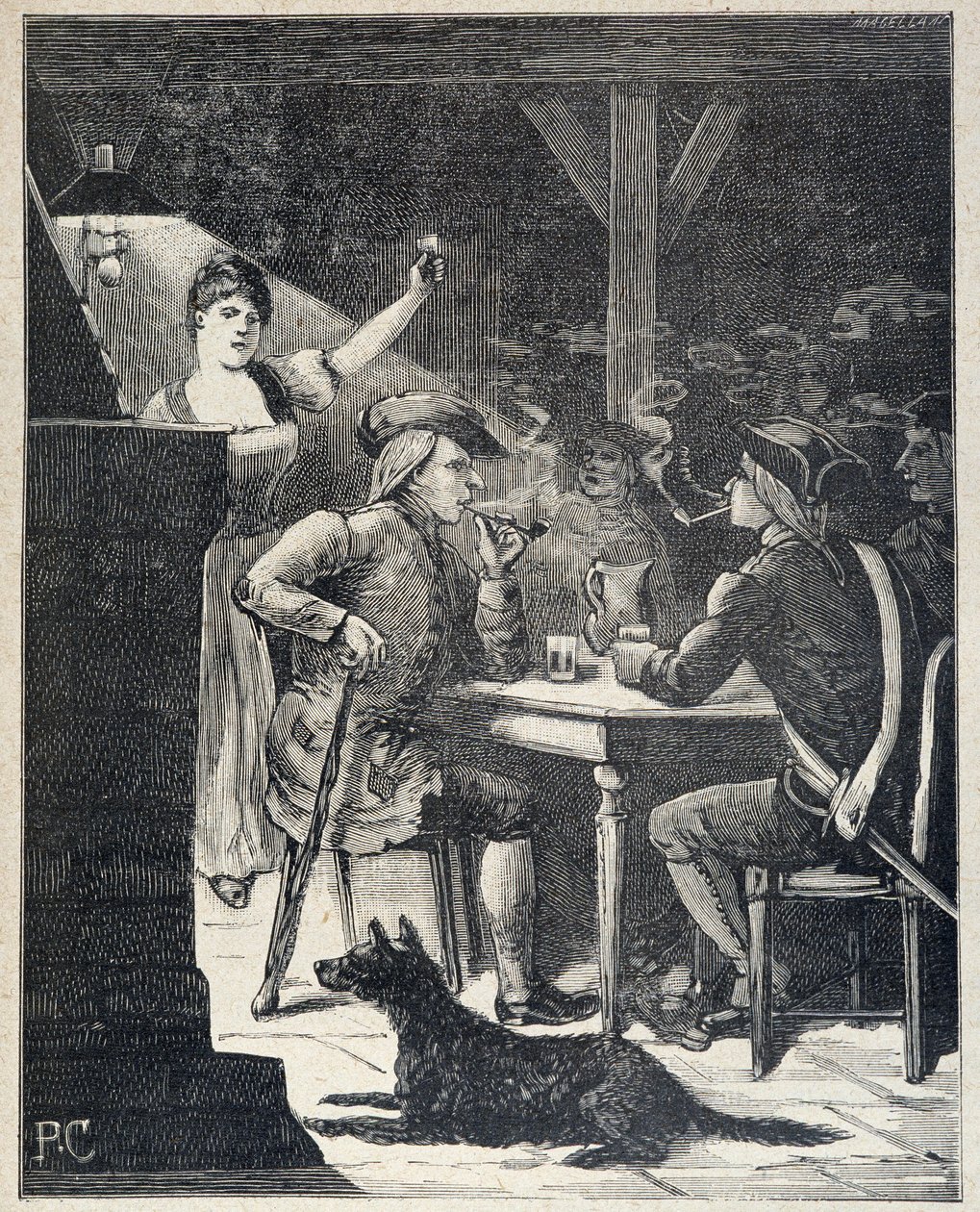 Repere mal fame in Cartridge König der Banditen, populärer Roman des späten 19. Jahrhunderts von Jules de Grandpre von Unknown artist