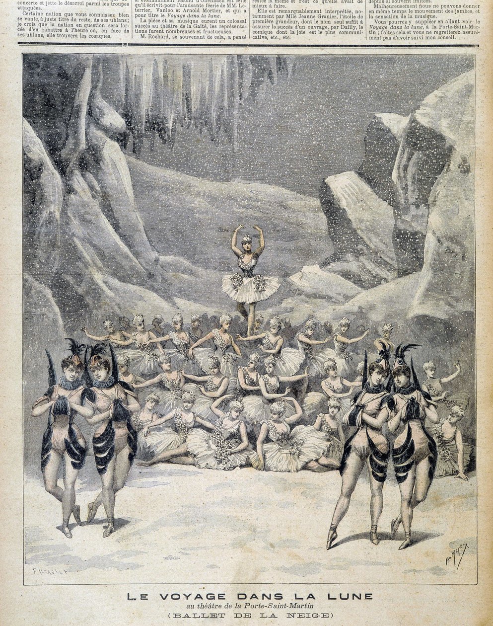 Aufführung im Theater der Porte Saint Martin von „Reise zum Mond“ von Unknown artist