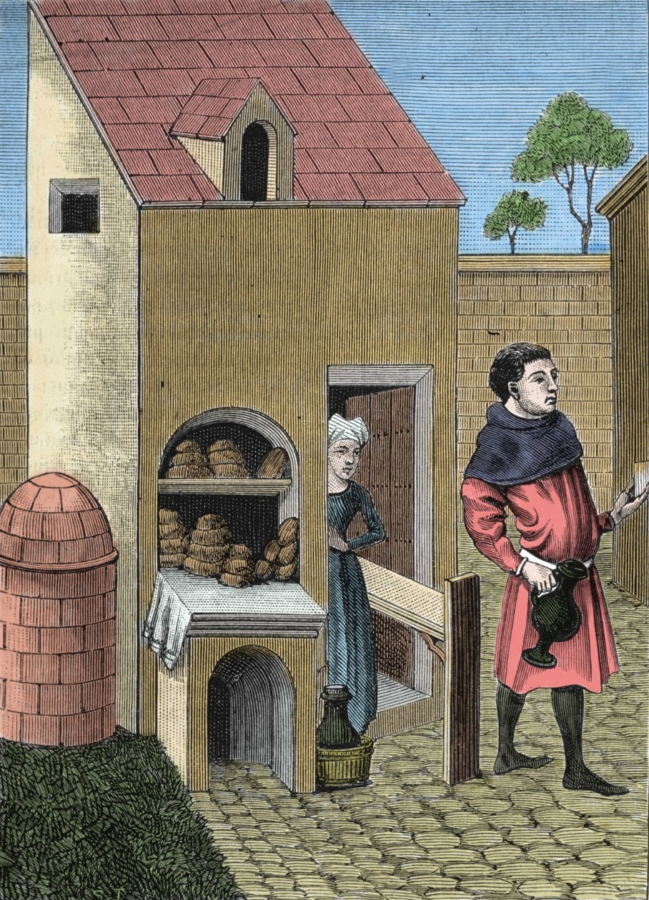 Darstellung eines Bäckers im 15. Jahrhundert. von Unknown artist