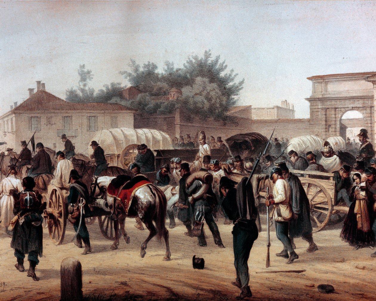 Risorgimento: Die fünf Tage von Mailand (18.-22. März 1848) von Unknown artist