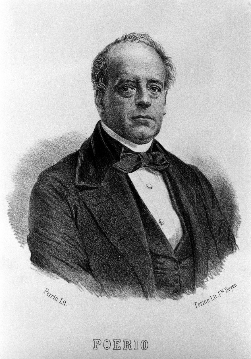 Risorgimento: Porträt von Carlo Poerio (1803-1867), italienischer Revolutionär. Gravur des 19. Jahrhunderts von Unknown artist