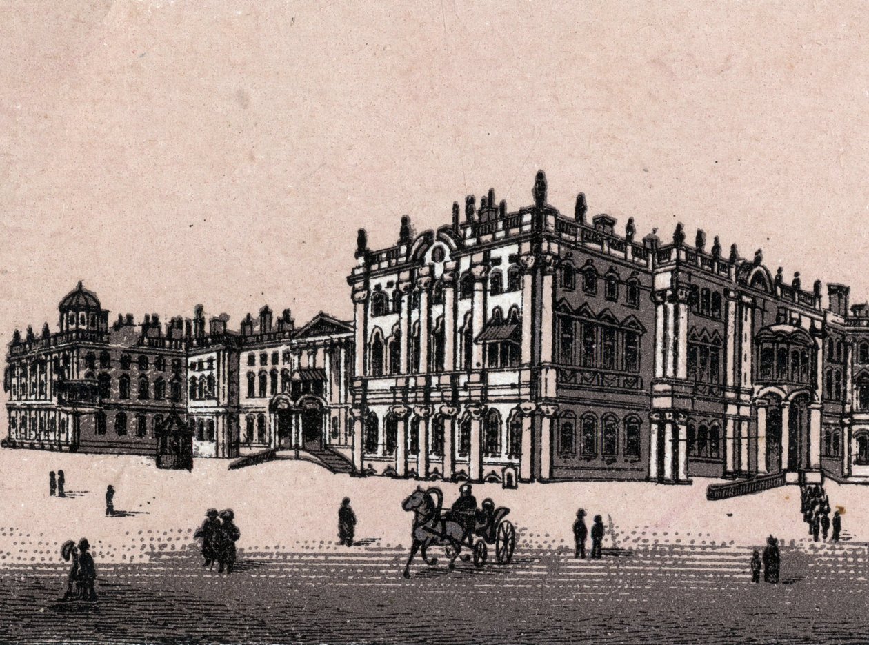 Sankt Petersburg, Russland: Ansicht des Winterpalastes in Sankt Petersburg. in „Die Welt illustriert 168 Ansichten“ Undatiert (spätes 19. Jahrhundert) von Unknown artist