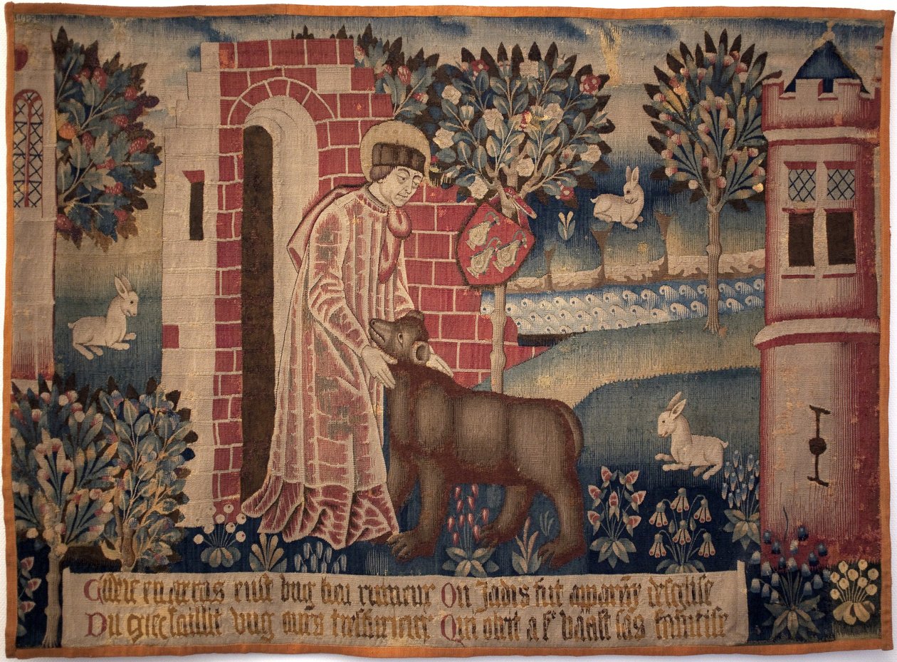 Der heilige Vaast und der Bär von Unknown artist
