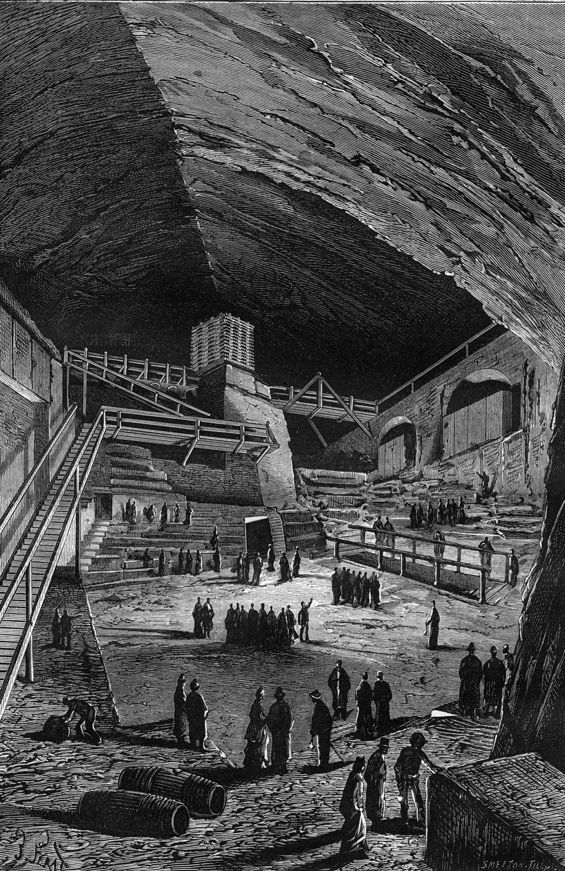 Salzminen von Wieliczka, Polen. Gravur in Nature von Unknown artist