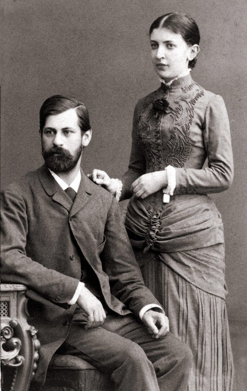 Sigmund Freud und seine Frau Martha Bernays im Juni 1885. von Unknown artist