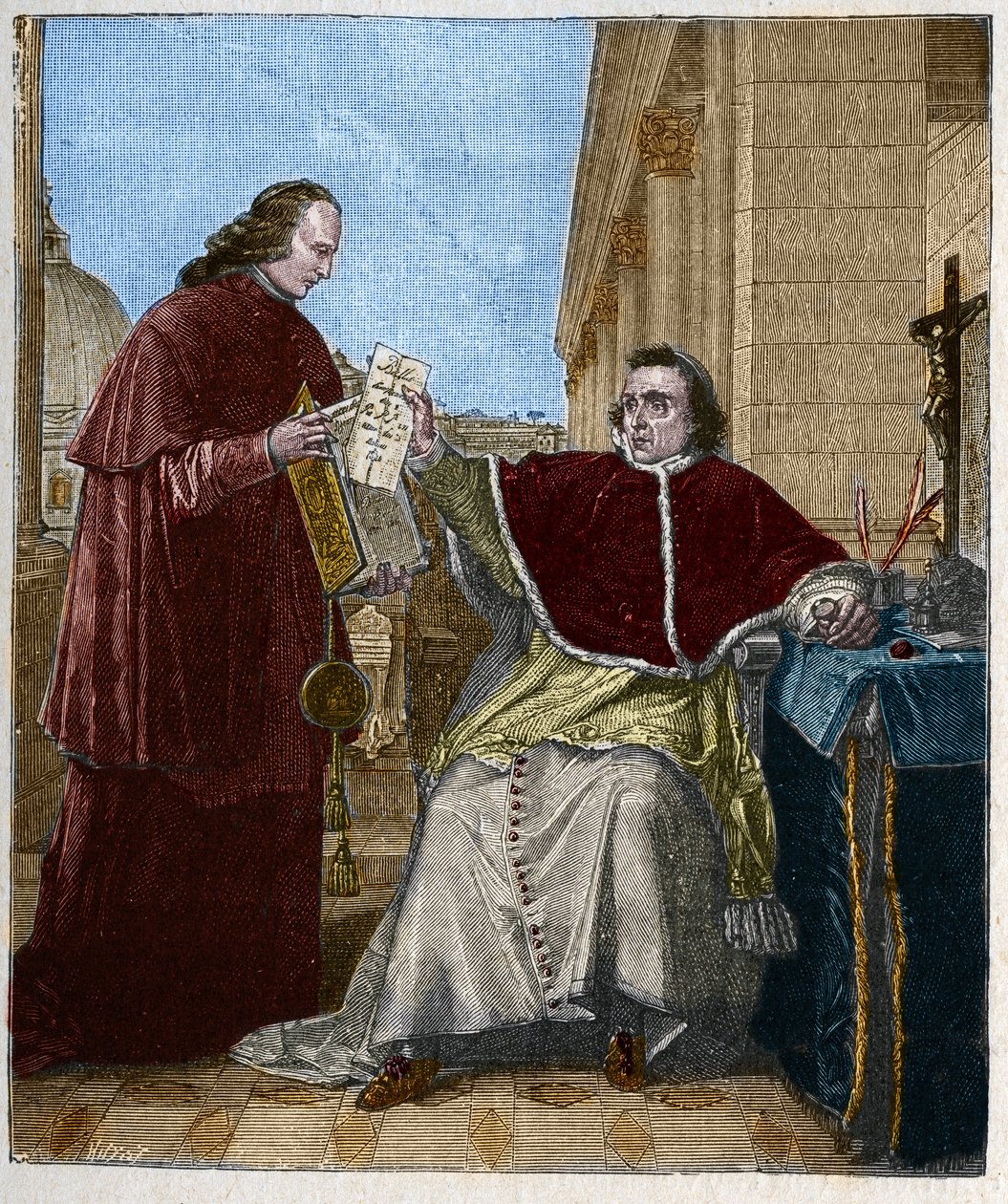 Unterzeichnung des Konkordats zwischen Frankreich und dem Heiligen Stuhl durch Papst Pius VII. am 15. August von Unknown artist