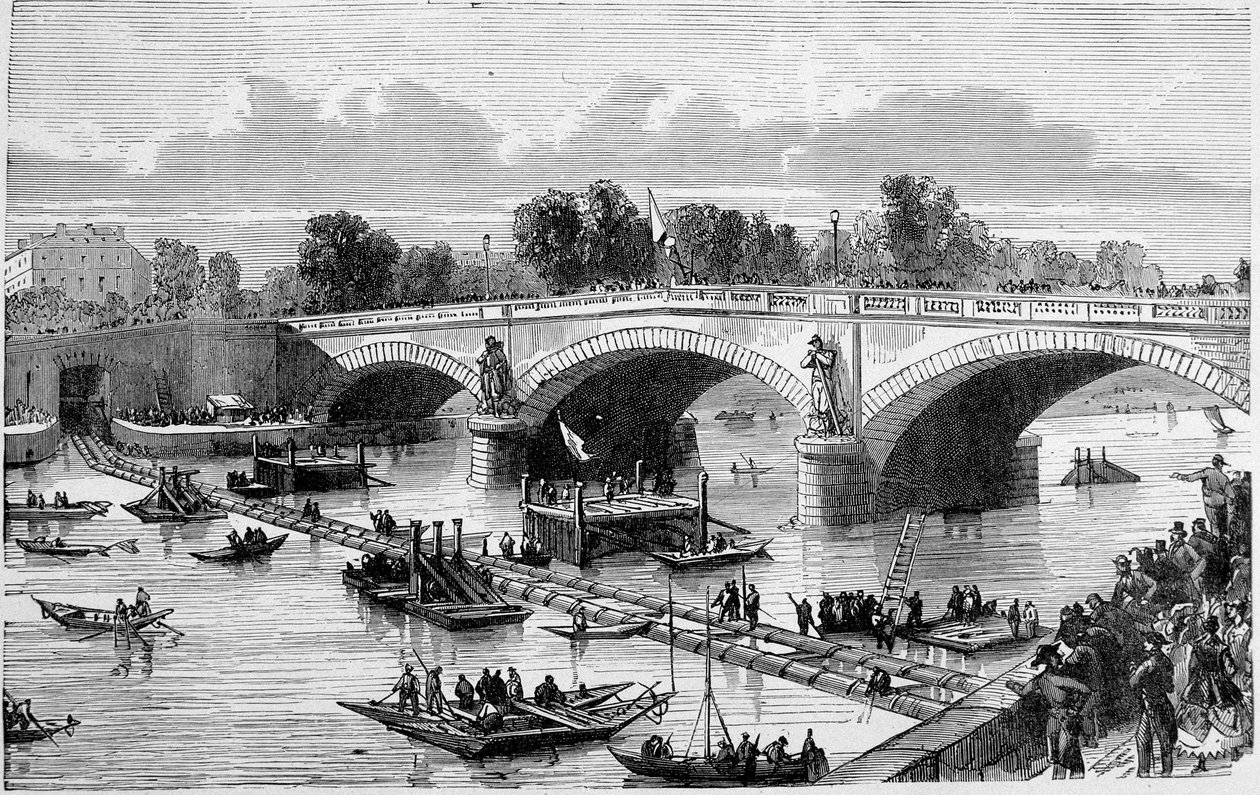 Siphon der Alma-Brücke - Gravur von Unknown artist