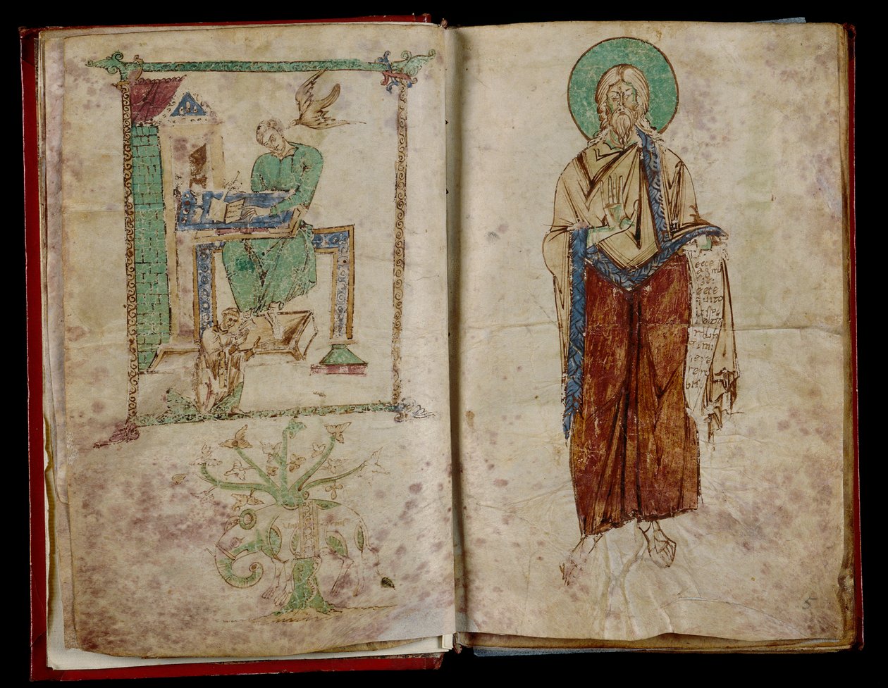 St. Johannes und der Heilige Geist, der St. Gregor inspiriert: Graduale 6B 59 von Unknown