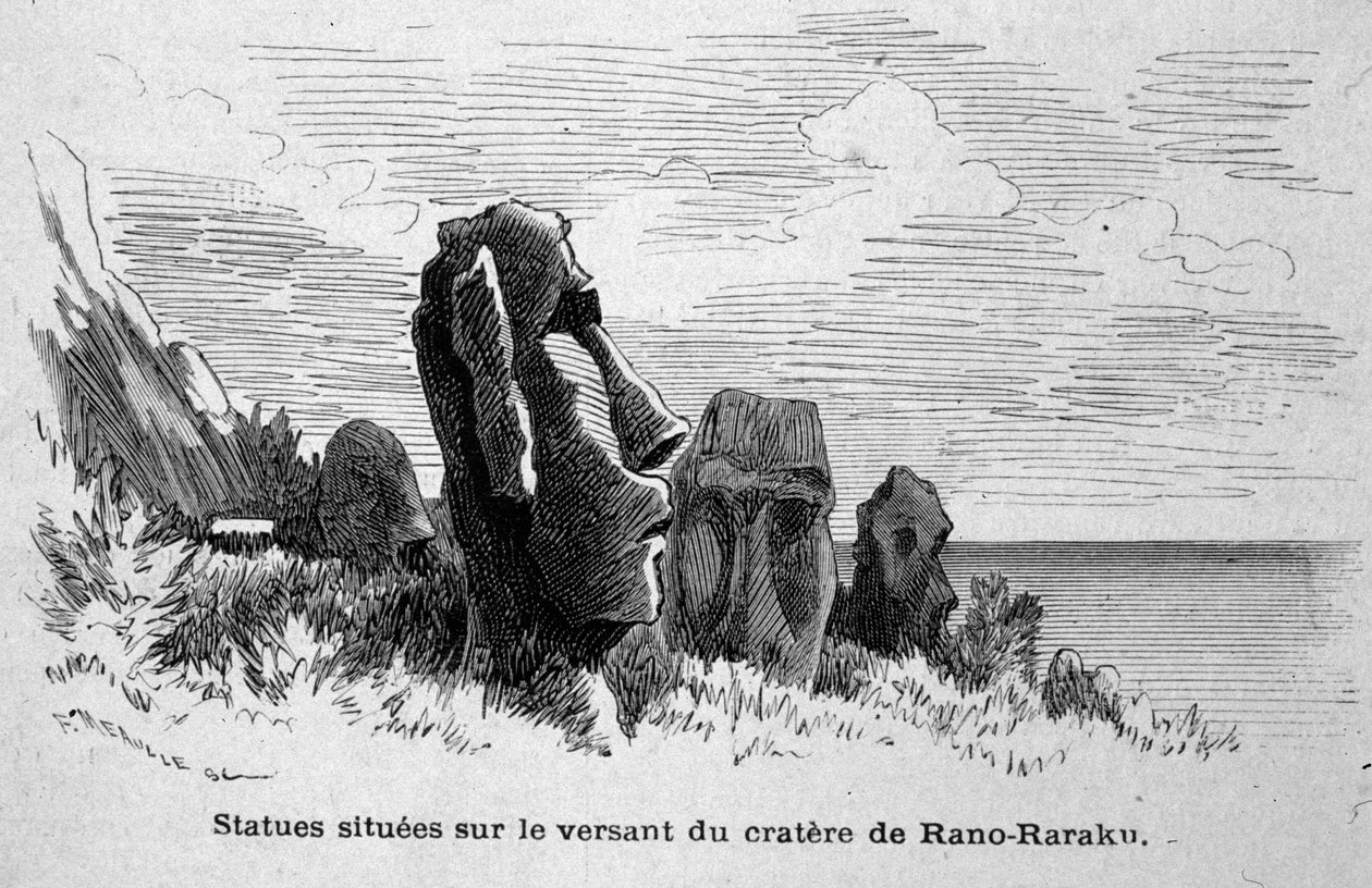 Statuen auf der Osterinsel (Rapa Nui), Polynesien von Unknown artist