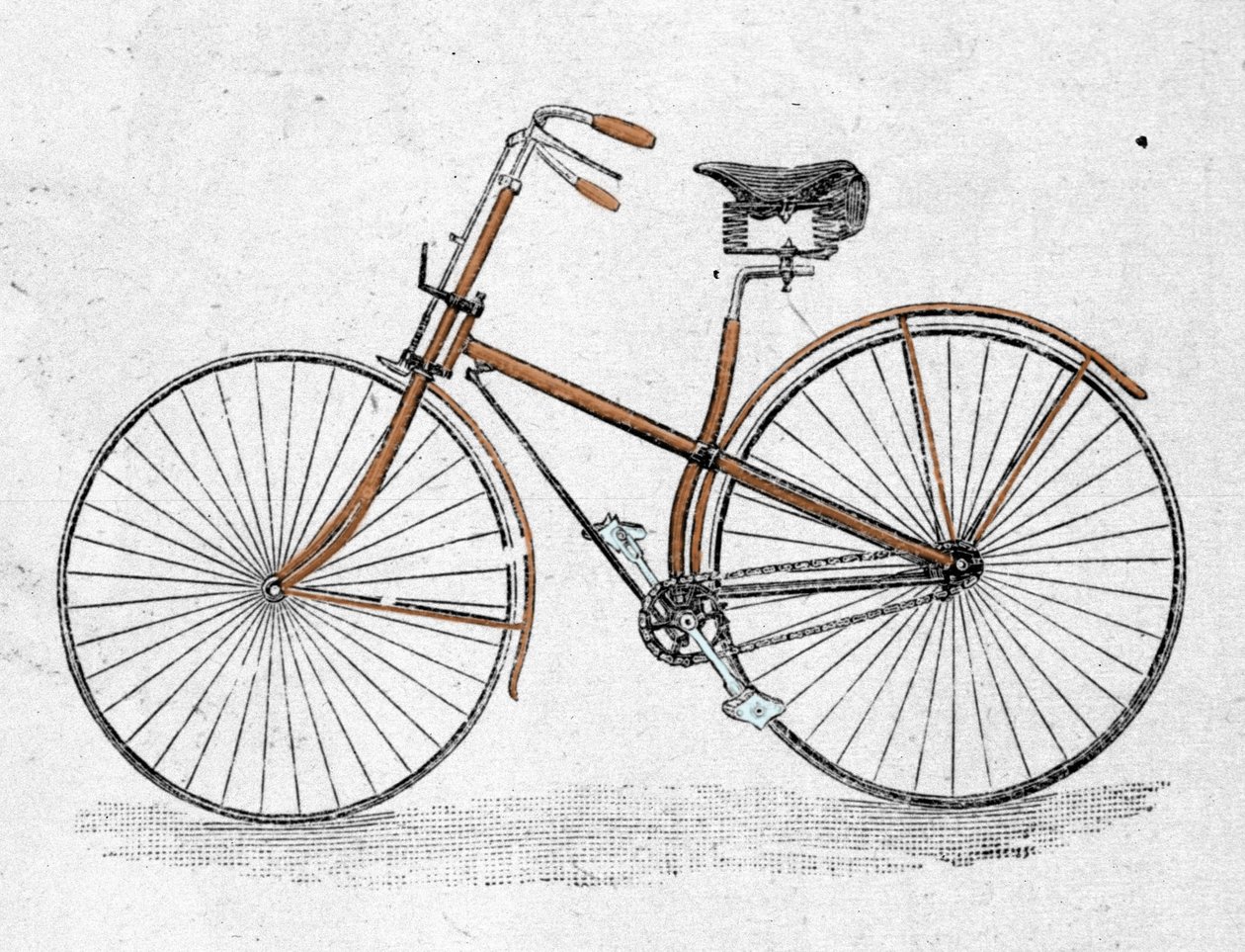 Geradliniges Fahrradmodell von Unknown artist