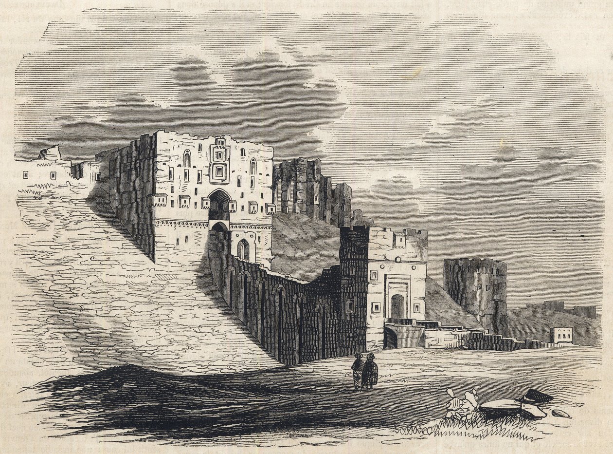 Syrien: die Stadt Aleppo im 19. Jahrhundert - Zitadelle - Aleppo in Syrien - 1864 von Unknown artist