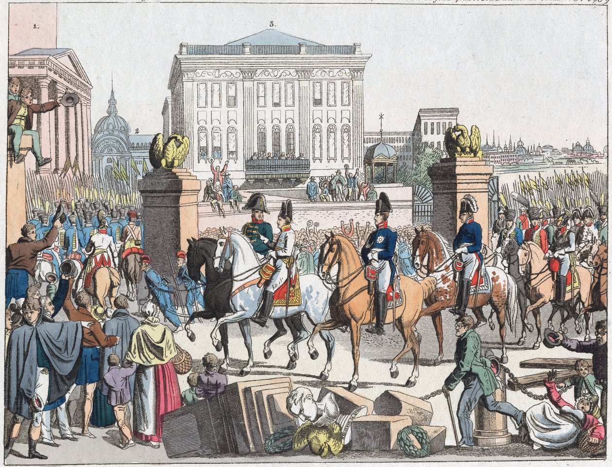 Die alliierten Streitkräfte marschieren am 31. März in Paris ein von Unknown artist