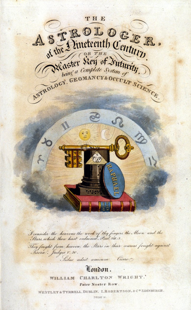 Der Astrologe des neunzehnten Jahrhunderts. Abhandlung über Astrologie und okkulte Wissenschaften. 1825 von Unknown artist