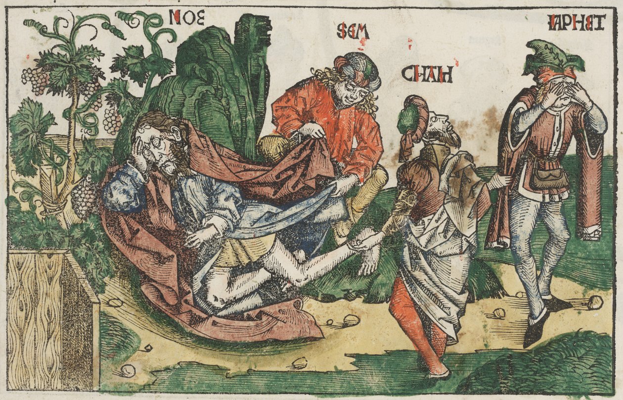 Die Trunkenheit Noahs, ca. 1483-95 von Unknown artist