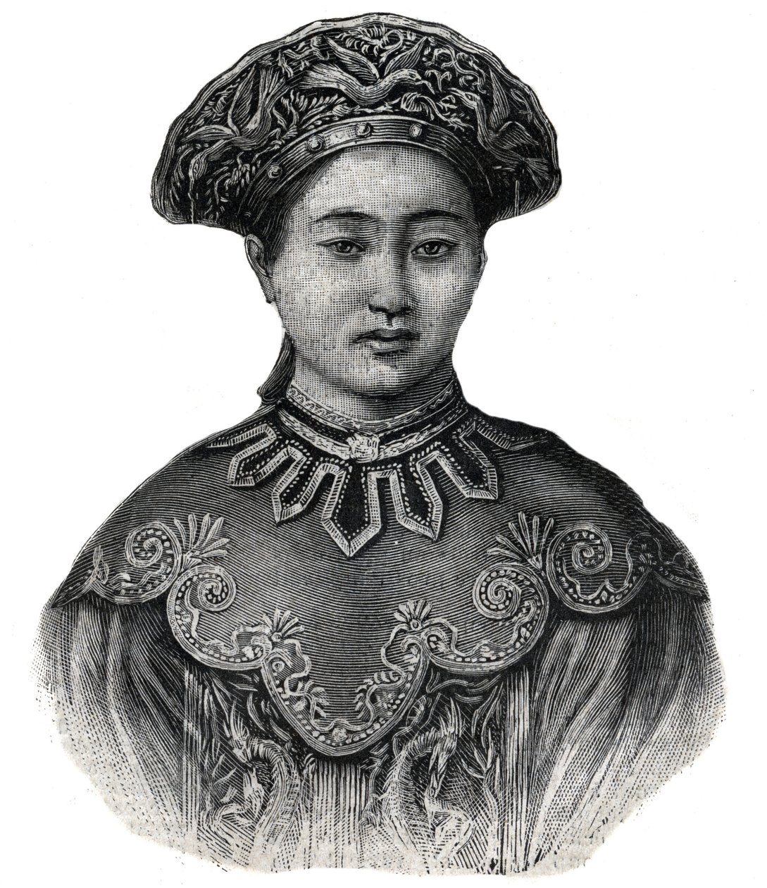 Die Kaiserin von Japan Haruko, Frau von Mikado Mutsuhito (1852-1912) - Gravur von 1892 von Unknown artist