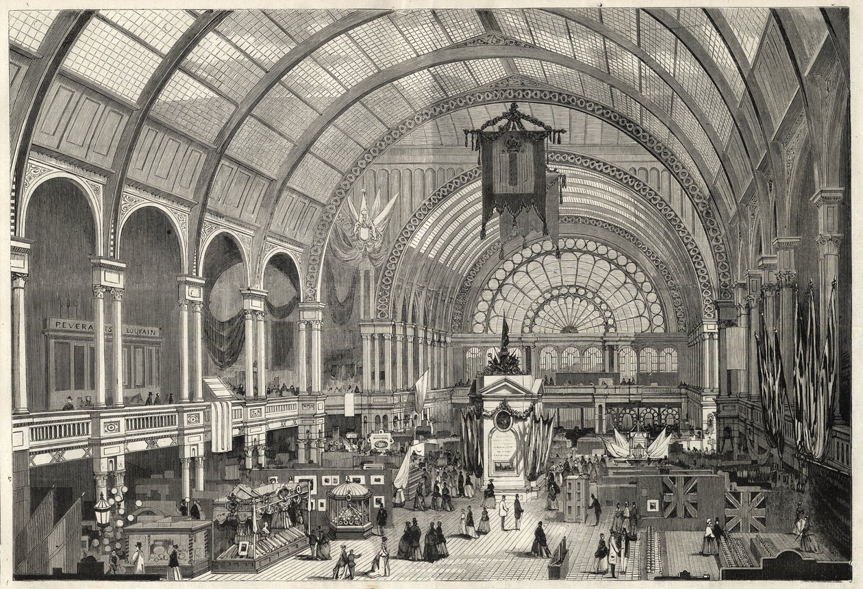 Die Internationale Ausstellung in Amsterdam 1869 - Innenansicht des Ausstellungspalastes von Unknown artist