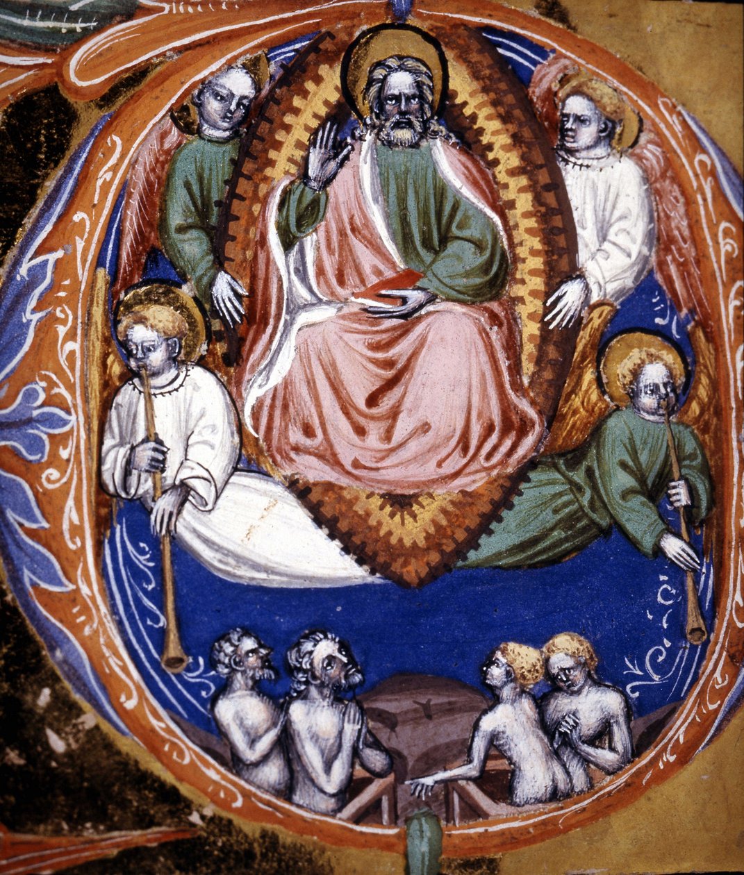 Das Jüngste Gericht - in „De civitate dei“ von Augustinus, frühes 15. Jahrhundert. Municipal Bibl. von Rimini von Unknown artist