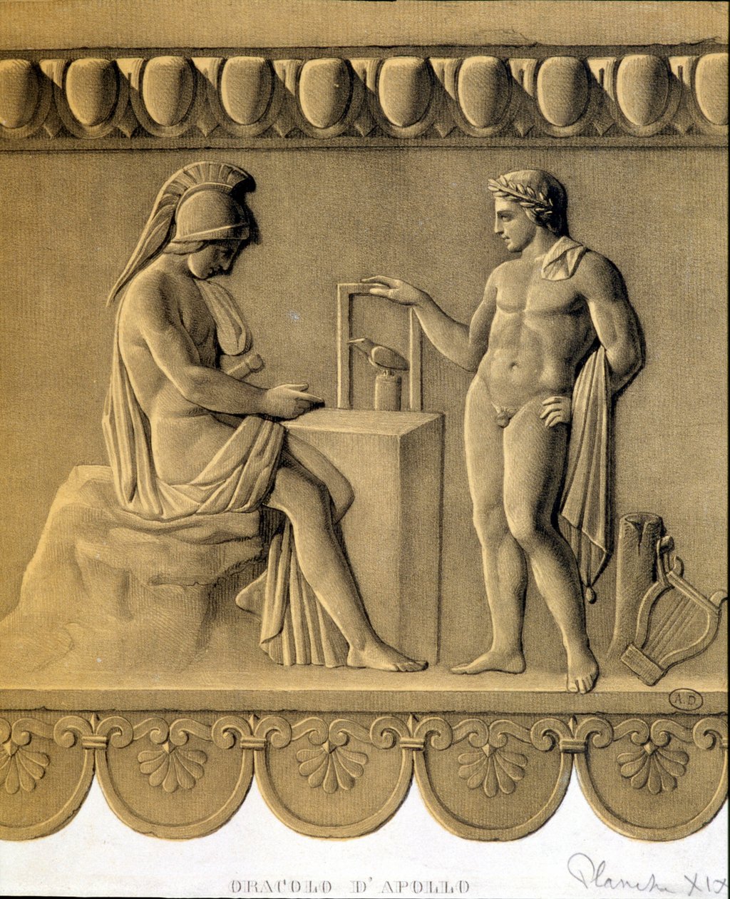 Das Orakel von Apollo - Faksimile eines griechischen Basreliefs von Unknown artist