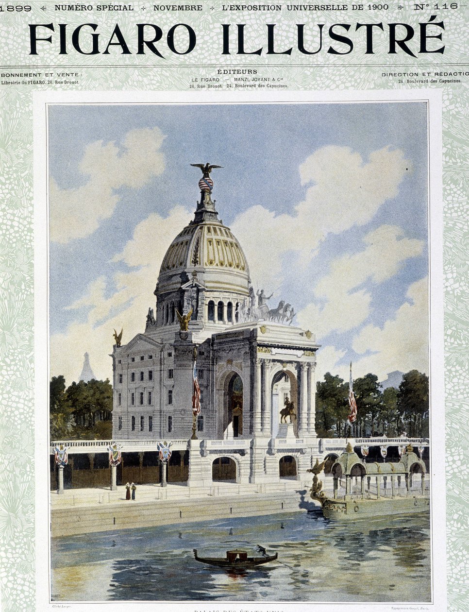 Der Palais der Vereinigten Staaten bei der Weltausstellung - in "Le Figaro Illustré", Nov. 1899 von Unknown artist