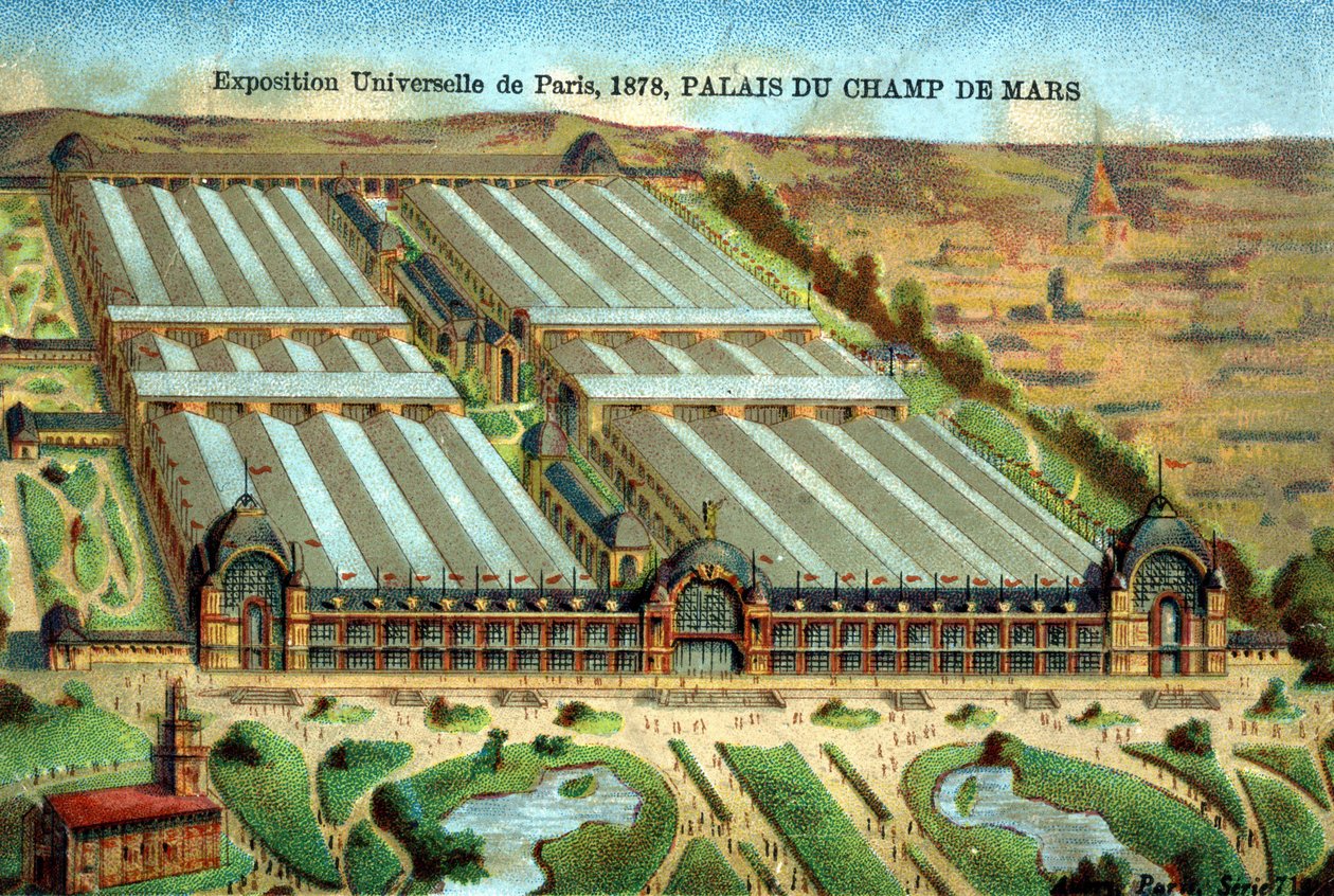 Der Palais du Champ de Mars auf der Weltausstellung in Paris 1878 von Unknown artist