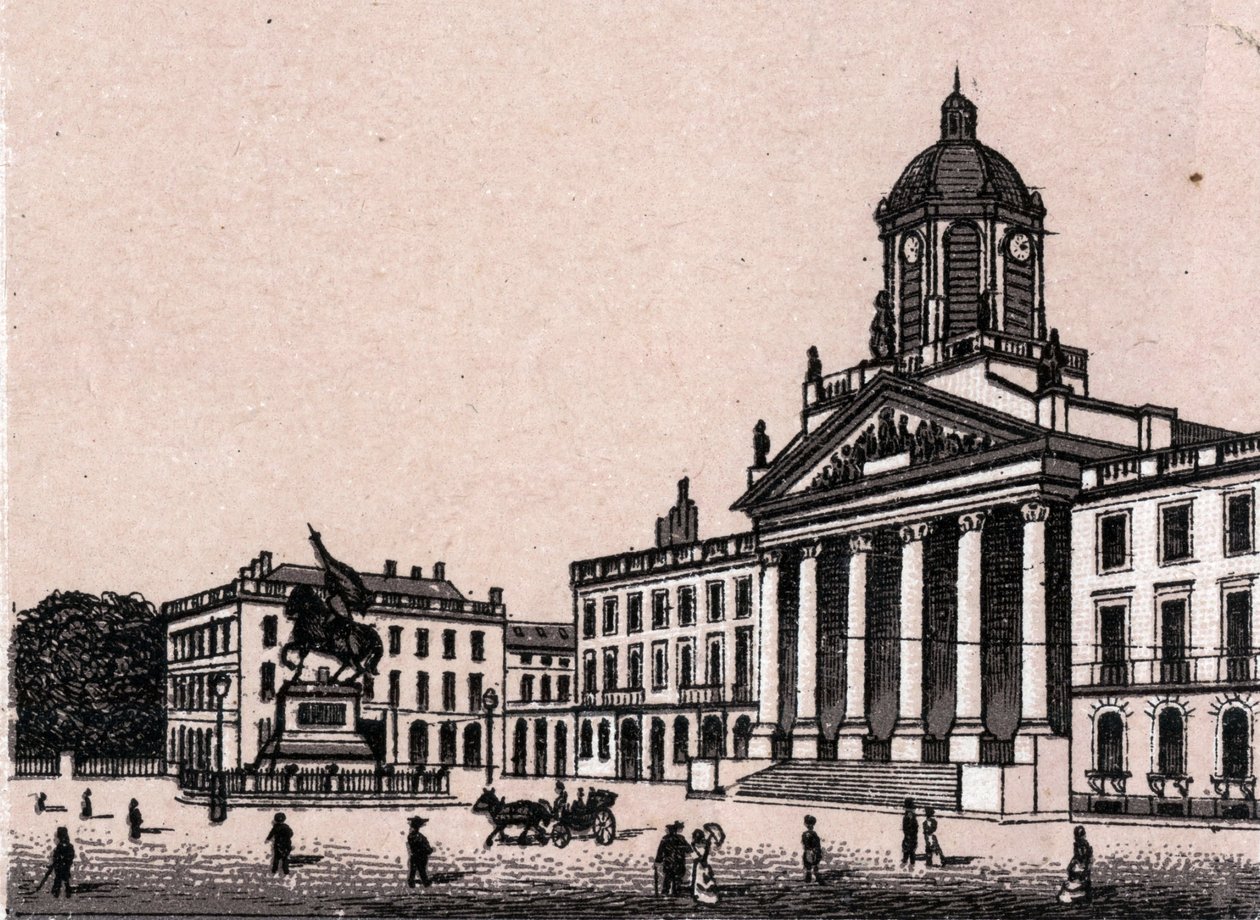 Der Königliche Platz in Brüssel, Belgien in „Die Welt illustriert 168 Ansichten“ ohne Datum (spätes 19. Jahrhundert) von Unknown artist