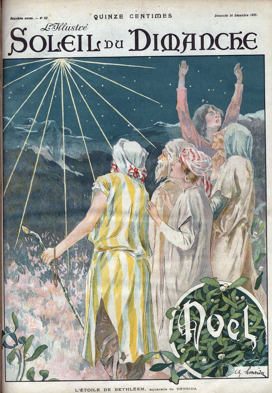 Der Stern von Bethlehem. Gravur in „The Sun-of-Sunday“, 26. Dezember von Unknown artist
