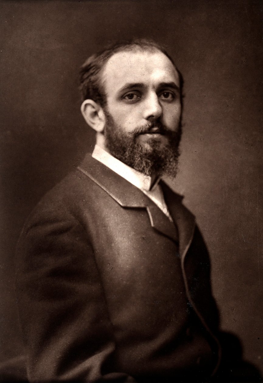 Der Künstler Norbert Goeneutte aufgenommen anlässlich des Pariser Salons 1881 von Unknown