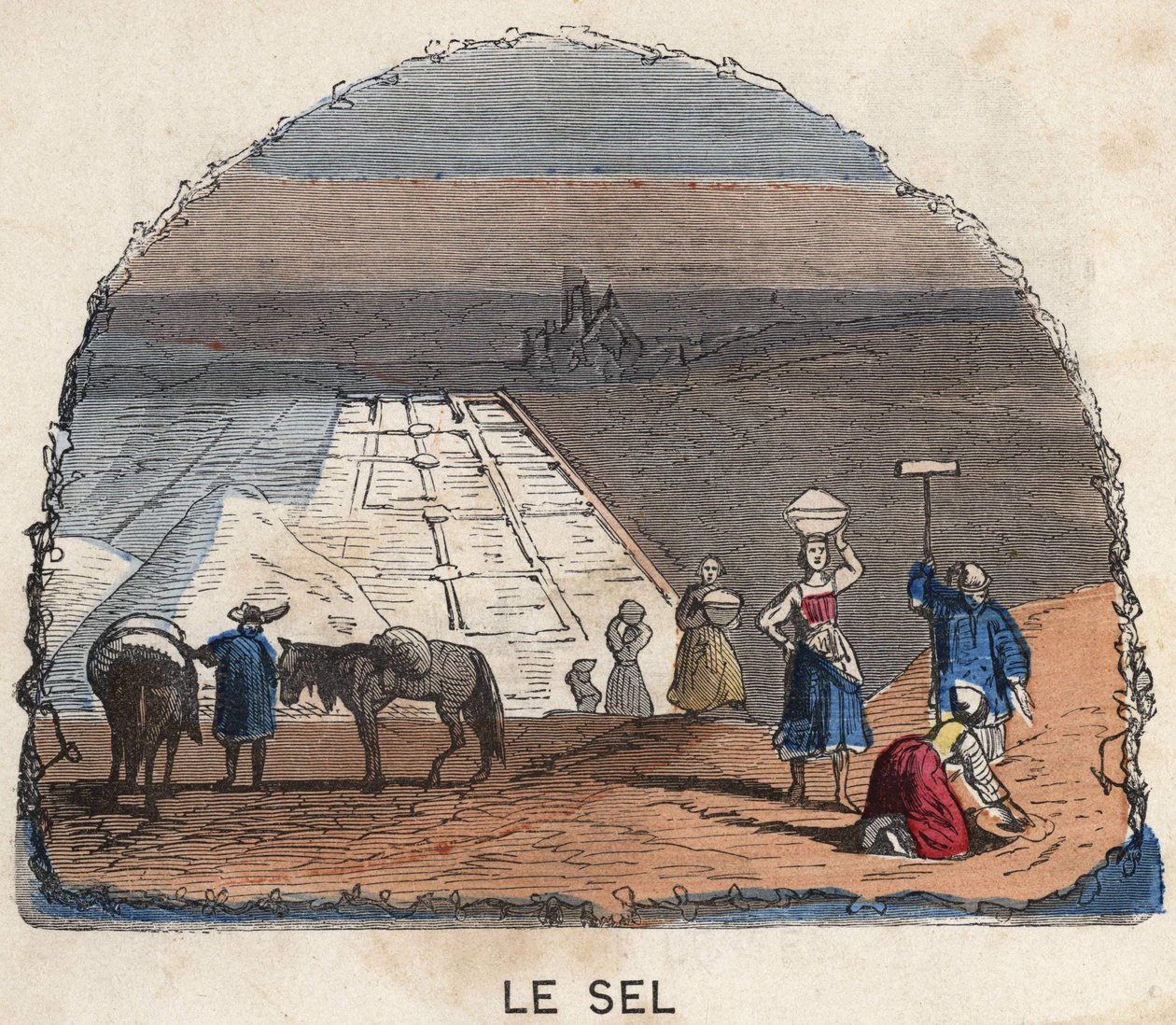 Die Salzsammlung. Illustration des 19. Jahrhunderts. Bianchetti Sammlung von Unknown artist