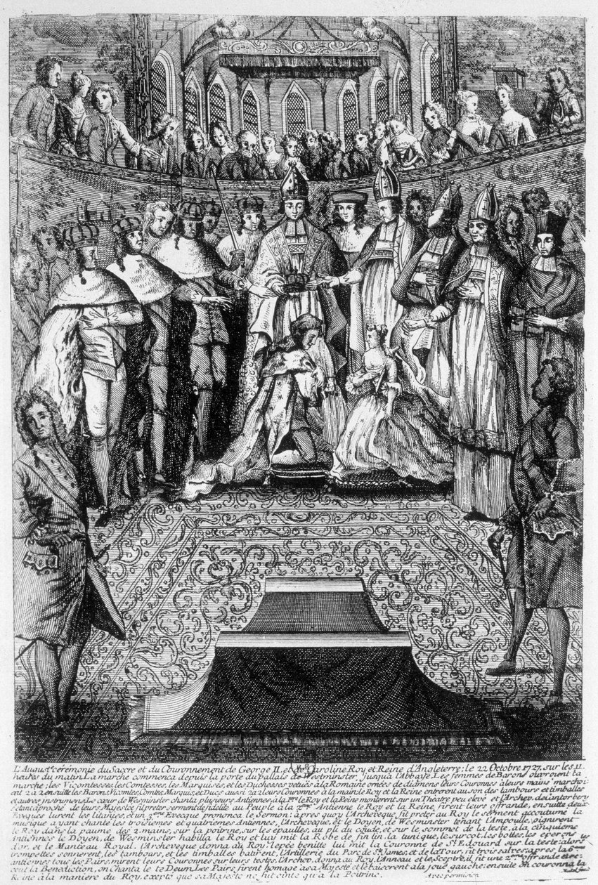 Die Krönung von George II (1683-1760), König von Großbritannien und Irland, 2. Oktober von Unknown artist