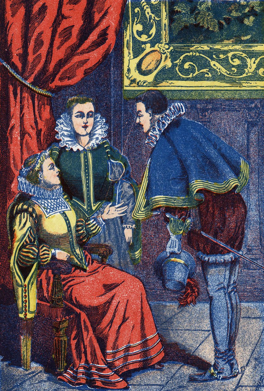 Der Tanz. Anonyme Illustration für „Aschenputtel“ von Charles Perrault von Unknown artist