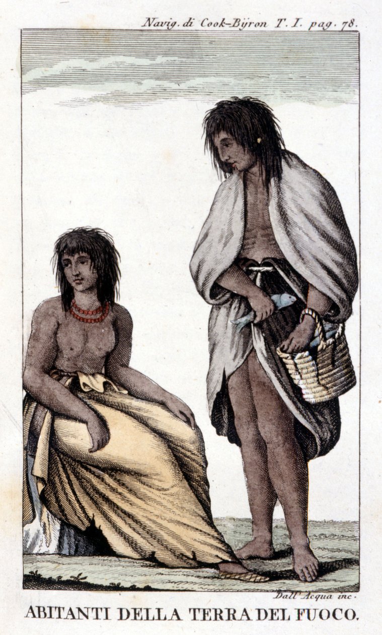 Die Bewohner von Feuerland (Chile) von Unknown artist