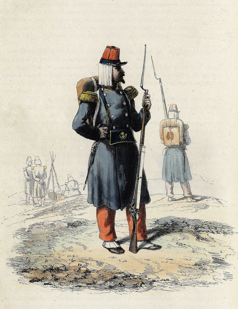 Leichte Infanterie der französischen Armee während der Expedition nach Algier 1830, in „L