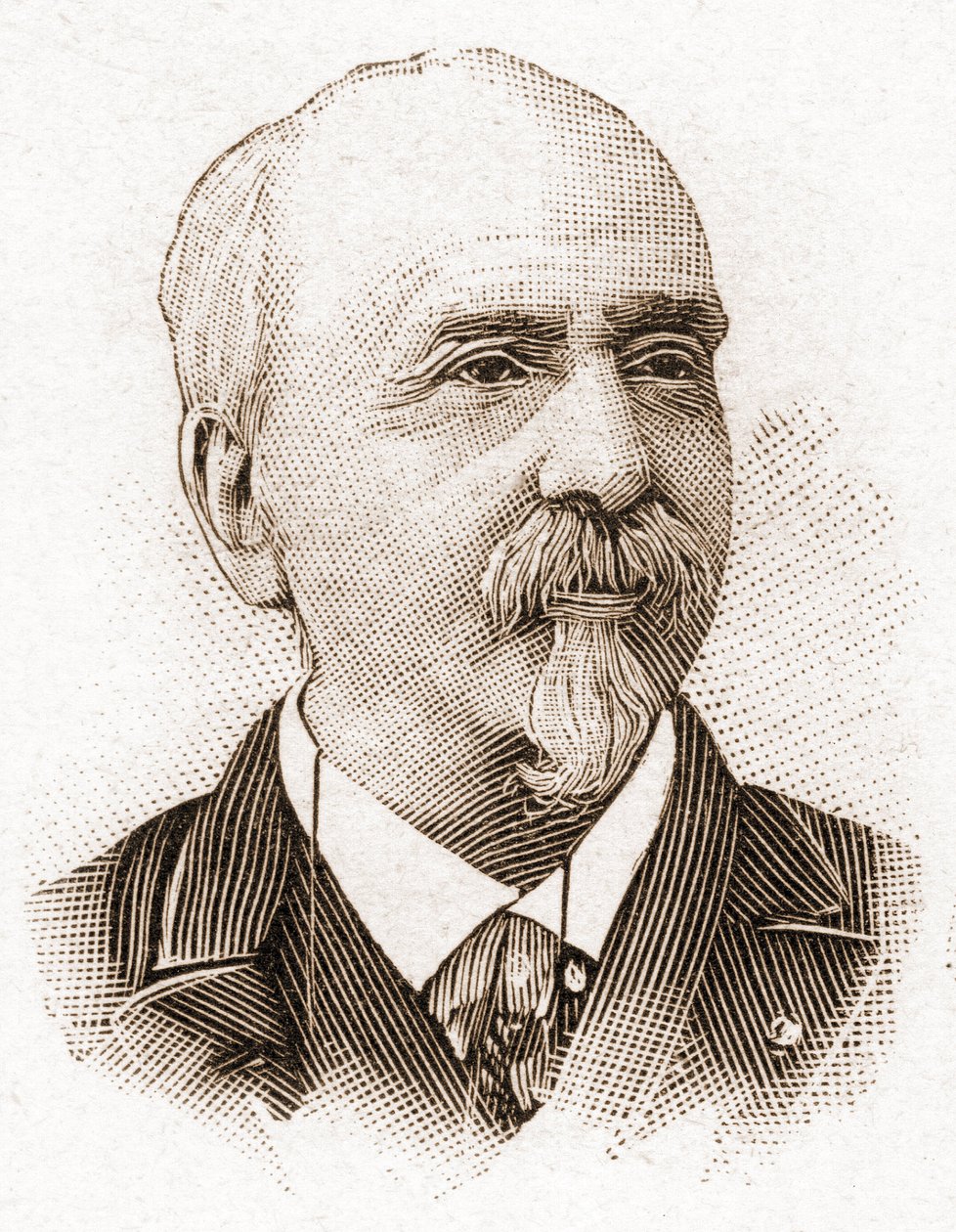 Die Mitglieder der Académie Française im Jahr 1895: Porträt von Victor Cherbuliez, Romanautor, Dramatiker, Essayist, französischer Literaturkritiker. von Unknown artist