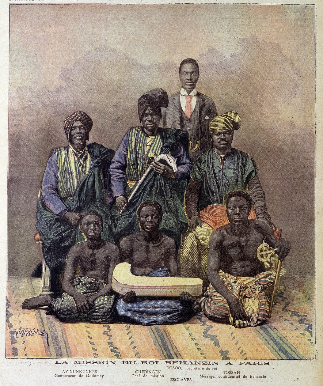 Die Mission von König Behanzin von Dahomey (heutiges Benin) in Paris - in „Le Petite Journal“ vom 2. Dezember von Unknown artist