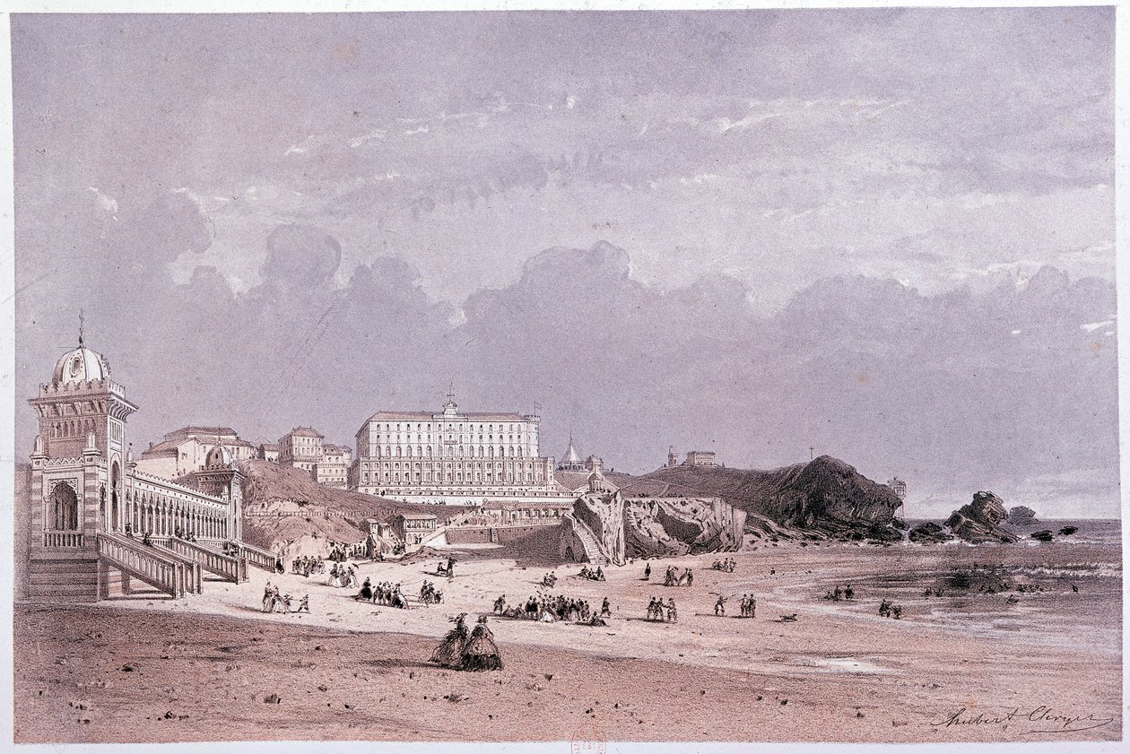 Die neuen Bäder der Küste der Narren und das Casino in Biarritz, 19. Jahrhundert von Unknown artist