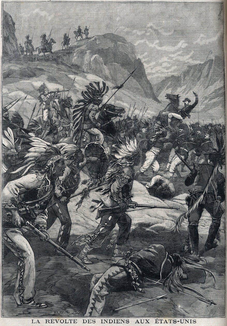 Die Indianer-Revolte aus Nord-Minnesota in den Vereinigten Staaten im Jahr 1898 von Unknown artist