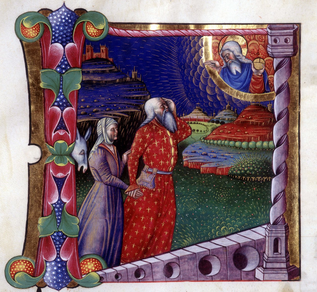 Das Opfer Noahs. Antiphonar des 15. Jahrhunderts. Biblioteca de Lodi von Unknown artist