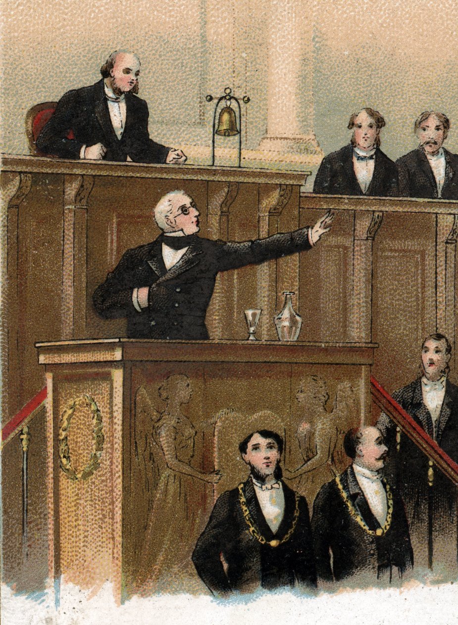 Es bleibt nur ein Fehler übrig, Adolphe Thiers (1797-1877) in den Gesetzgebenden Körper zu berufen, der die Ereignisse von 1870 vorhersagt, 3. Mai 1866 von Unknown artist