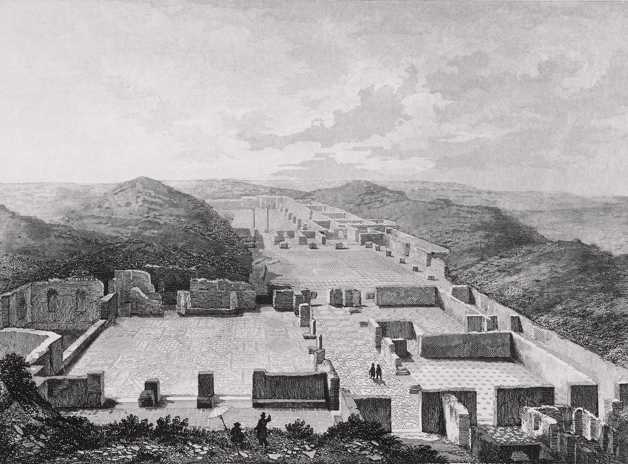 Thermalbäder von Ostia Antica, Italien 19. Jahrhundert von Unknown artist