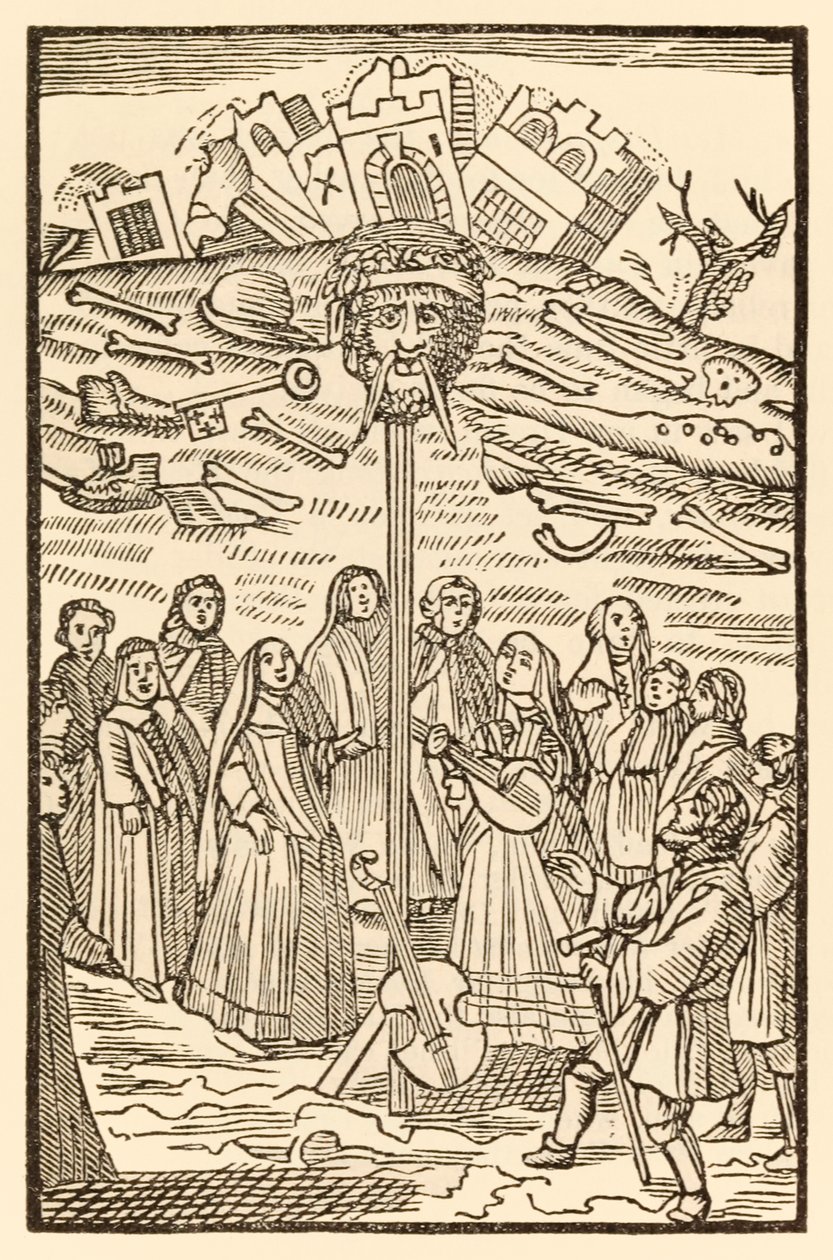 Obwohl die Burg des Zweifels zerstört ist und der Riese Verzweiflung seinen Kopf verloren hat aus Der Pilgerreise von dieser Welt in die zukünftige Welt von John Bunyan von Unknown