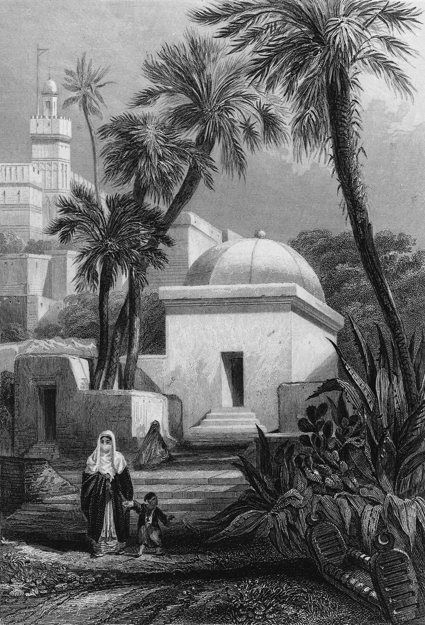Gräber der maurischen Einwohner auf einem Friedhof in Algier in Bab-el-Oued von Unknown artist