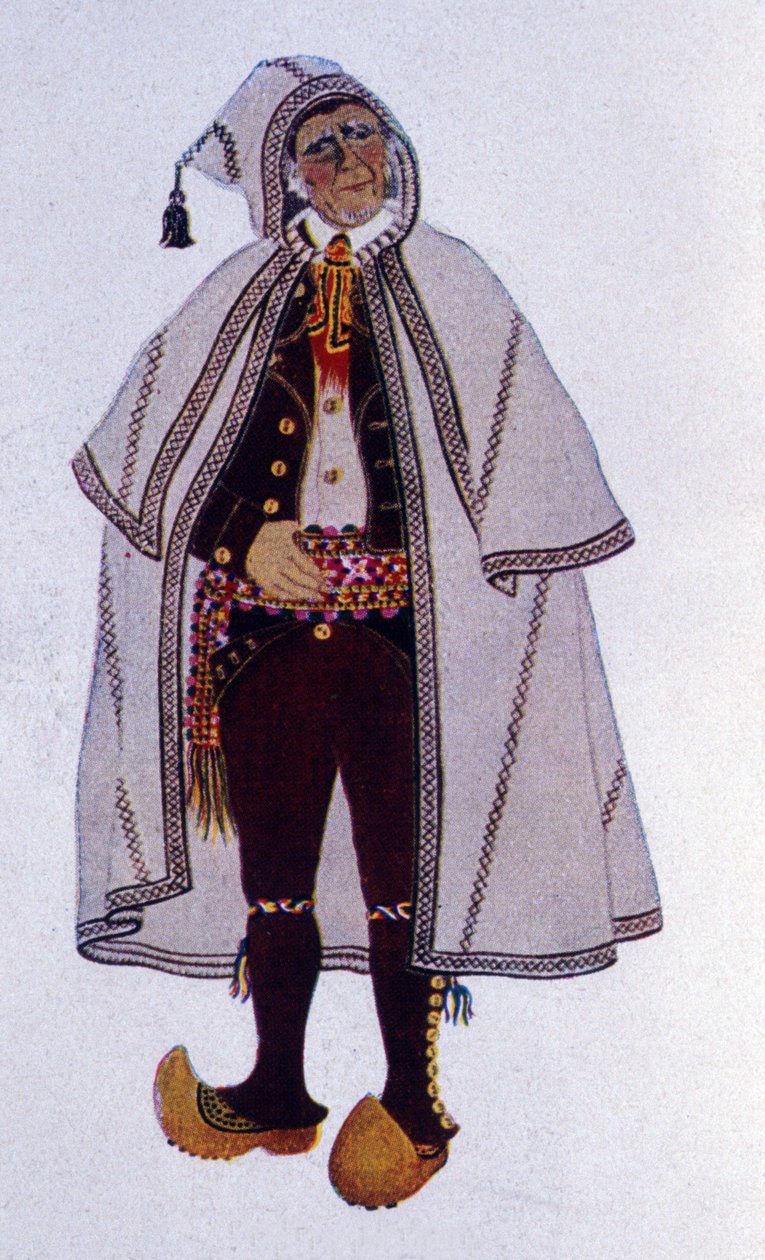 Traditionelles Hirtenkostüm von Labassere, Béarn von Unknown artist