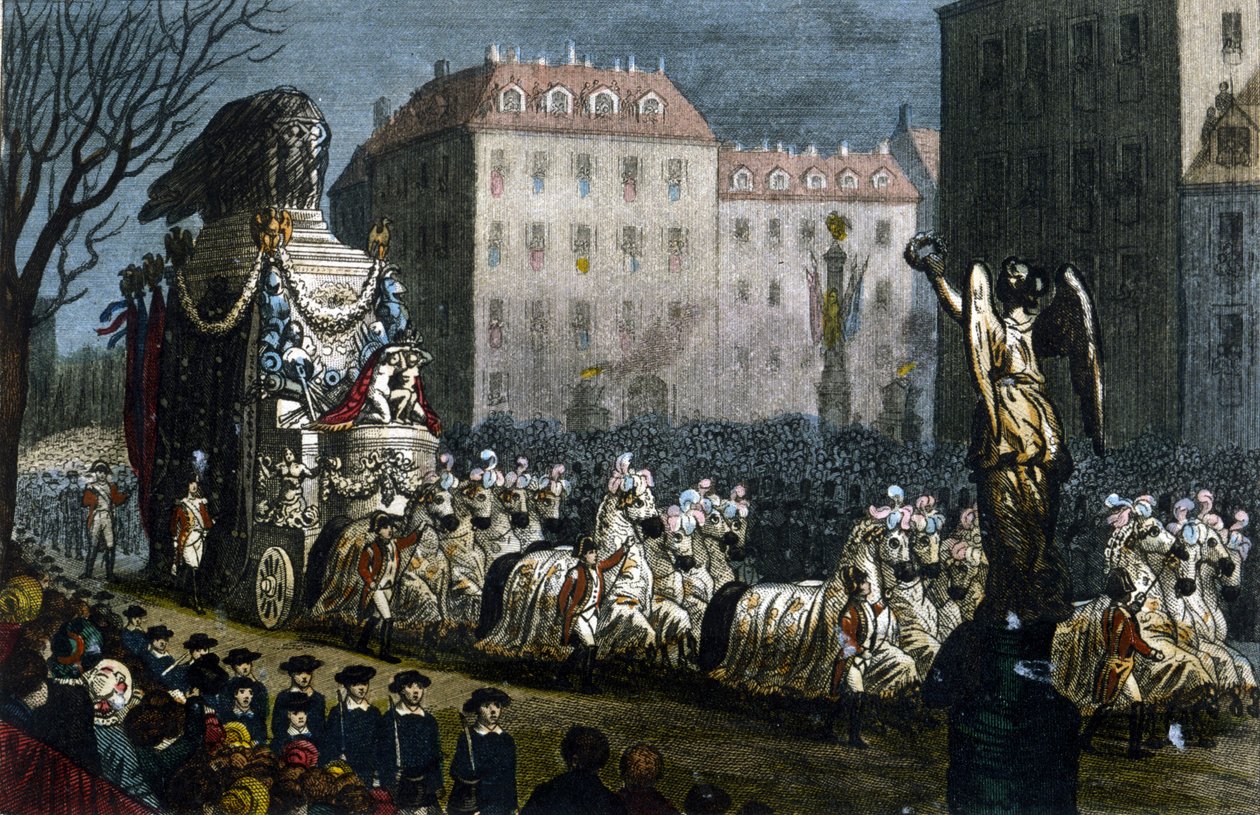 Transport der Asche von Napoleon I. (1769-1821) nach Courbevoie (Hauts-de-Seine), 15. Dezember von Unknown artist