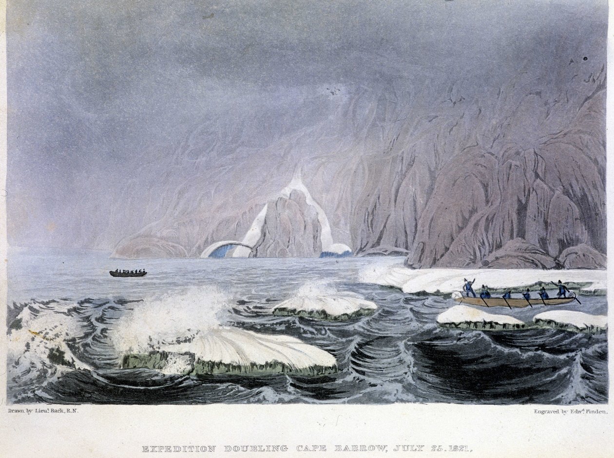 Blick auf Cape Barrow - in „Narrative of a Journey to the Shores of the Polar Sea in the Years 1819-1821“ von John Franklin, ed. London von Unknown artist